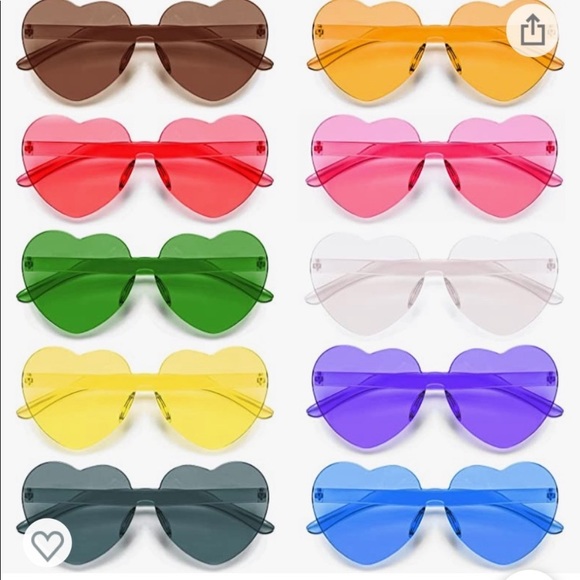 Blue Heart Shaped sunglasses - Picture 4 of 4